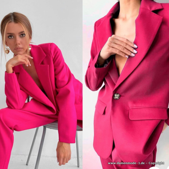 Neuheiten 2024  Damen Hosenanzug Laurine Elegant in Pink