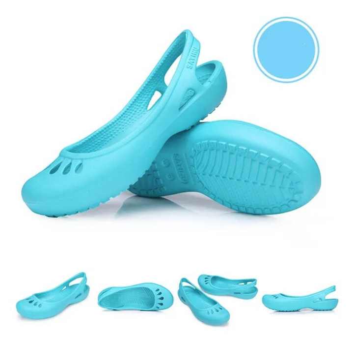 Ballerina Sommer Clogs Outdoor Schuhe für Damen in Blau