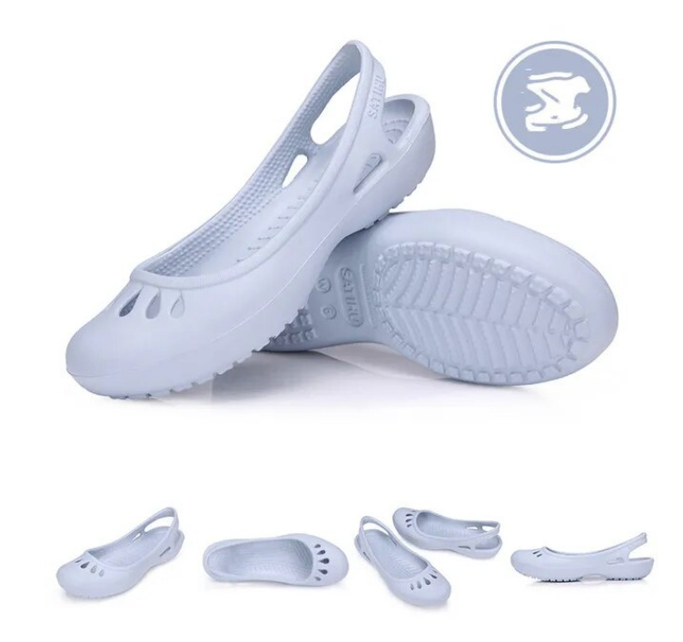 Ballerina Sommer Clogs Outdoor Schuhe für Damen in Flieder