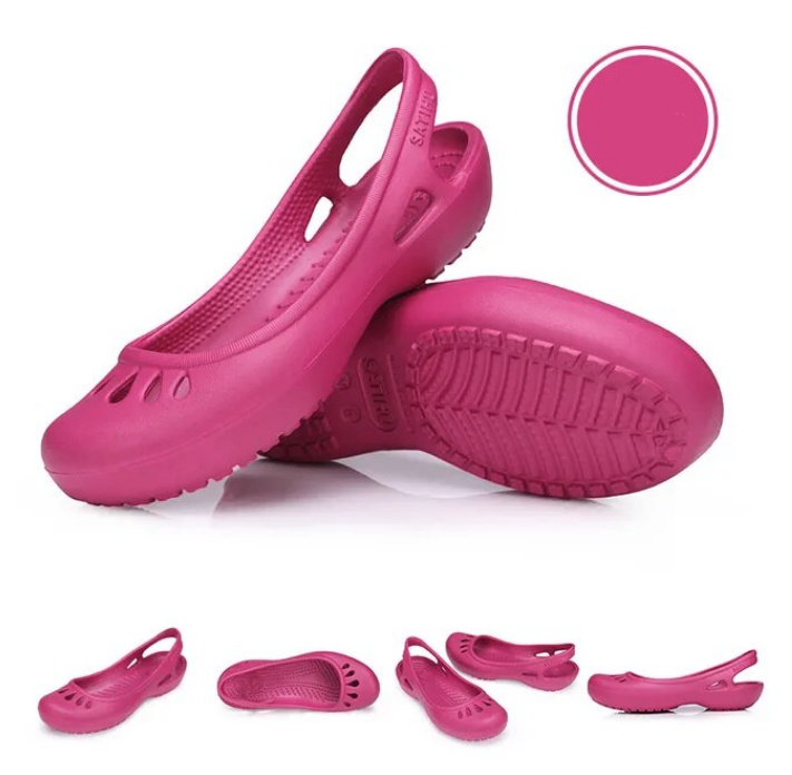 Ballerina Sommer Clogs Outdoor Schuhe für Damen in Pink
