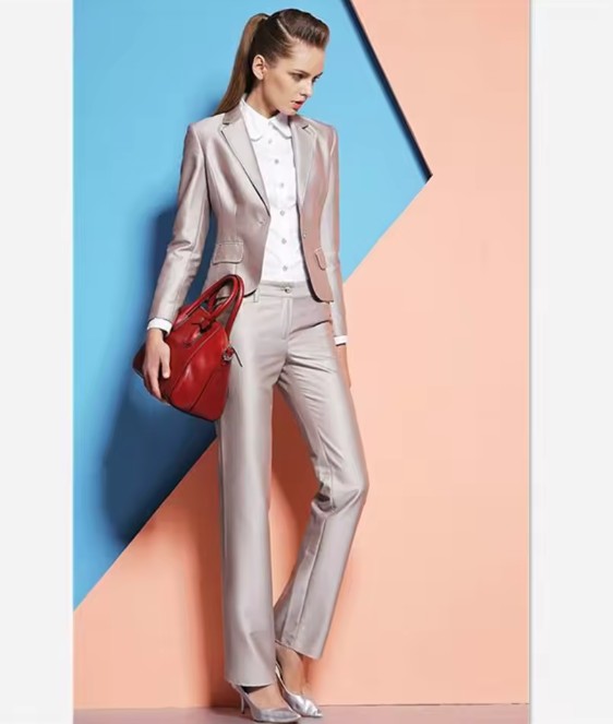 Business Hosenanzug Editha in Silber Elegant