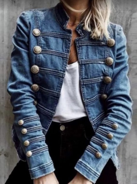 Damen Jeansjacke Vintage – Denim Jacke für Herbst & Frühling