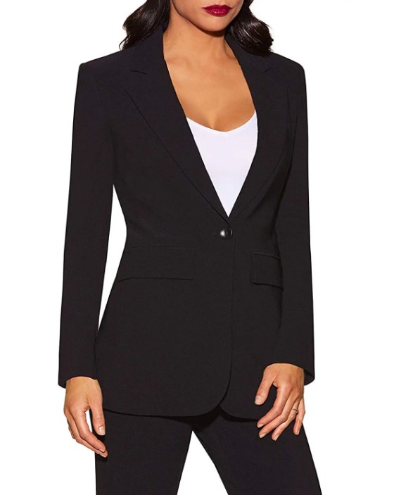 Eleanter Hosenanzug Friderun mit Reverskrage in Schwarz Festlich