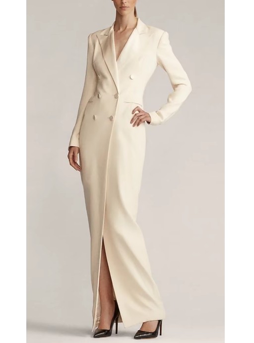 Langarm Blazer Kleid Esmé Elegant und Festlich in Ivory