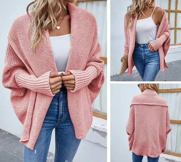 Langarm Damen Strickjacke Emmely in Lachs