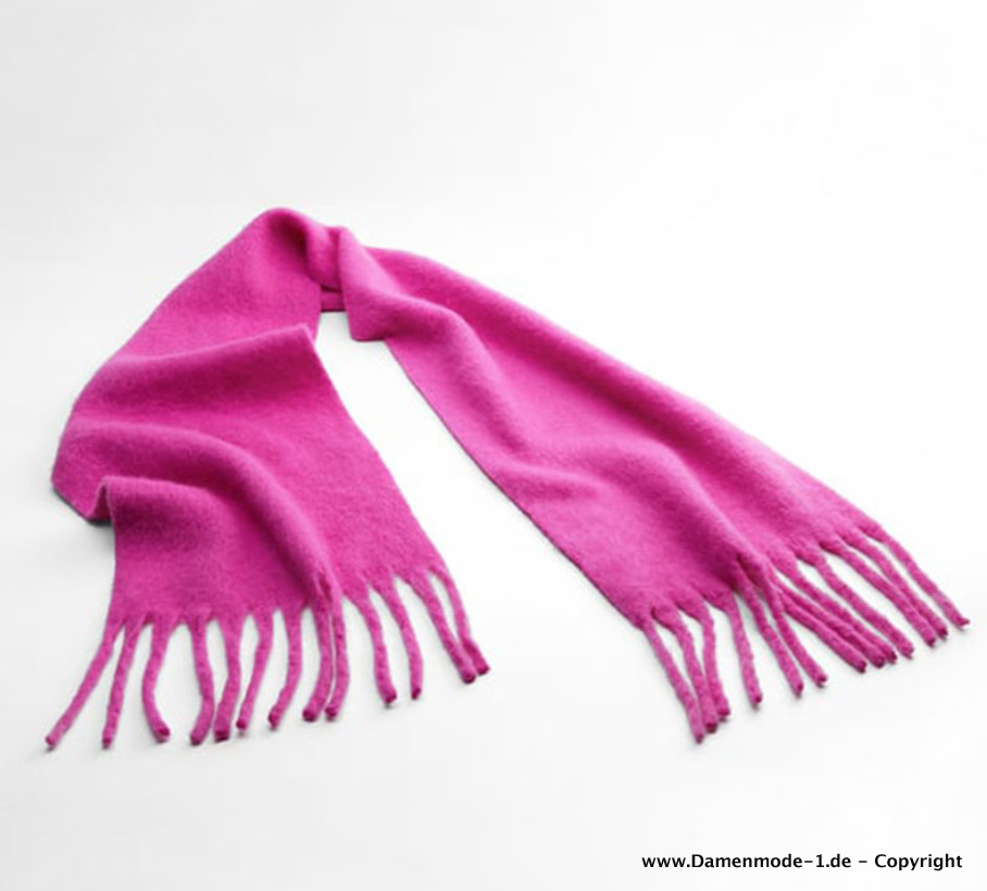Oversize Cashmere Winter Schal für Damen in Fuchsia