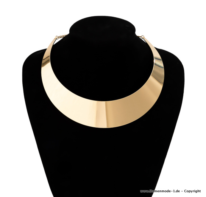 Oversize Chunky Halskette in Gold Modern