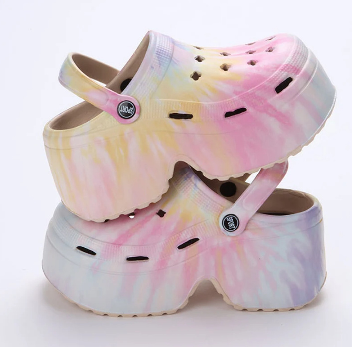 Plateau Regenbogen Sommer Clogs Outdoor Schuhe