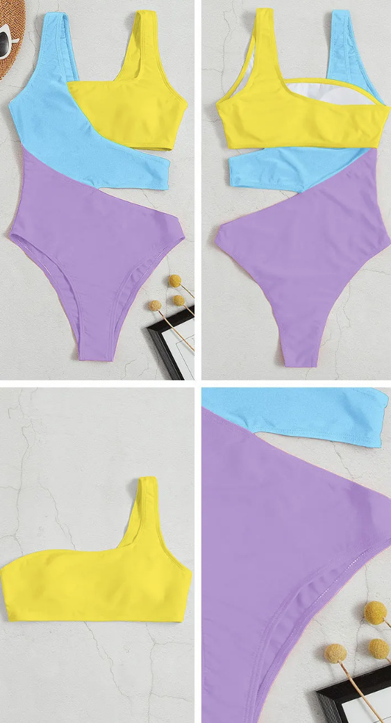 Sexy Bikini Annika 2024 Kontrastfarben Rückenfrei