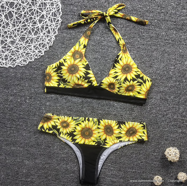 Sonnenblumen Print Bikini 