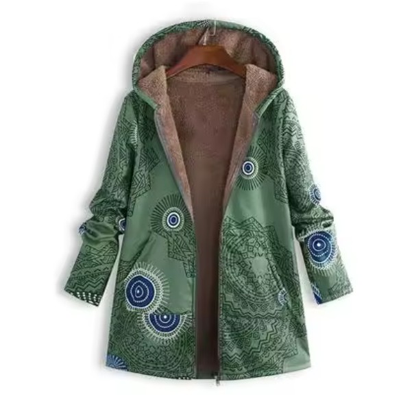 Warme Herbst - Winter Jacke Esmé mit Vintage Muster