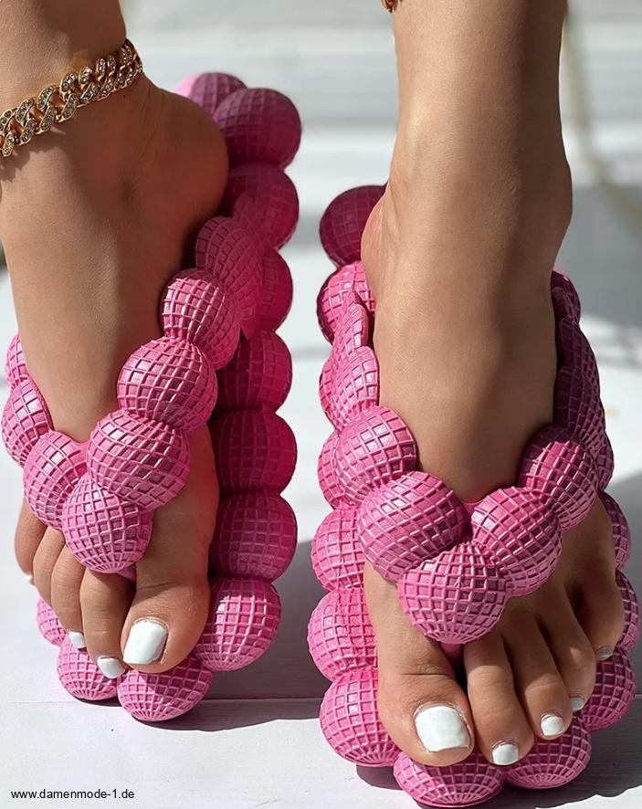 Litschi Sommer Outdoor Massage Flip-Flops in Pink