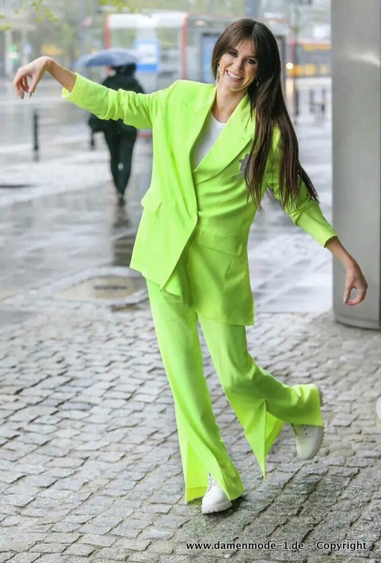 Damen Hosenanzug Businessoutfit in Hellgrün