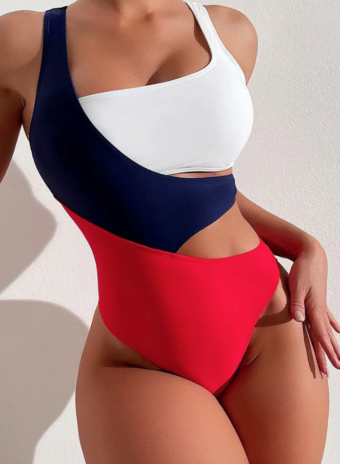 Sexy Bikini Aleha 2024 Kontrastfarben Rückenfrei