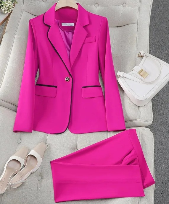  Damen Hosenanzug Eloise in Pink mit Applikationen