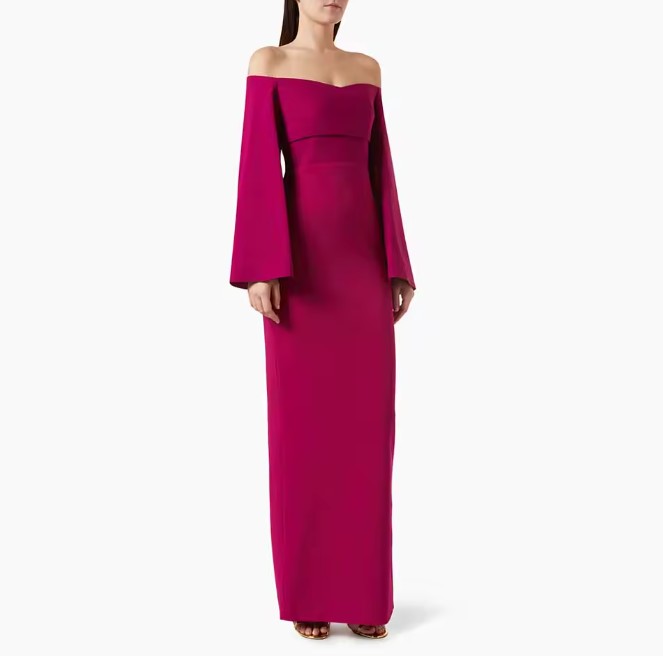 Schulterfreies I Linie Abendkleid Elenia Festlich in Lila
