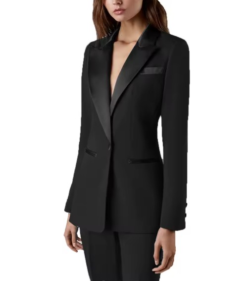 Smoking Stil Hosenanzug Friderike für Damen in Schwarz