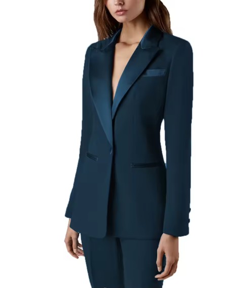 Smoking Stil Hosenanzug Friderike für Damen in Dunkelblau