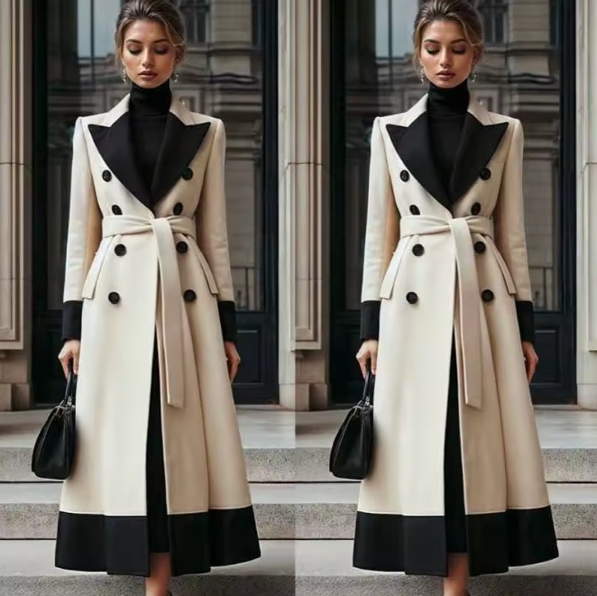 A Linie Damen Mantel Gaia Knöchellang Elegant