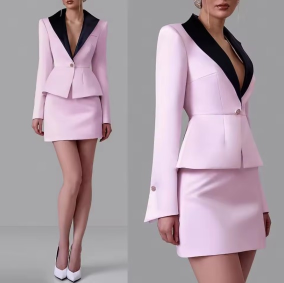 Elegantes Damen-Kostüm mit Blazer und Mini-Kleid für Business und besondere Anlässe