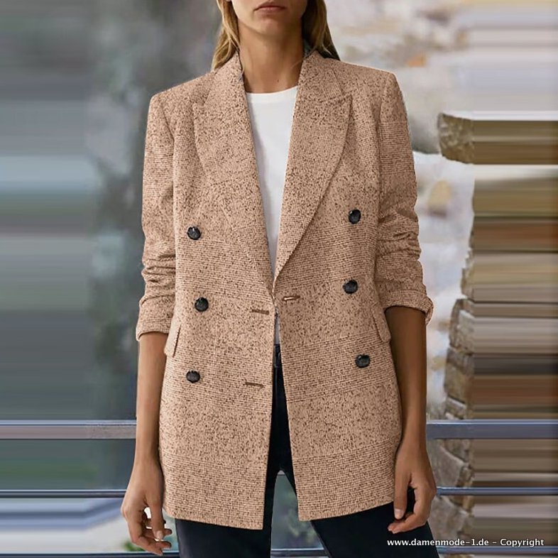 Retrostyle Damen Blazer Elegant in Beige