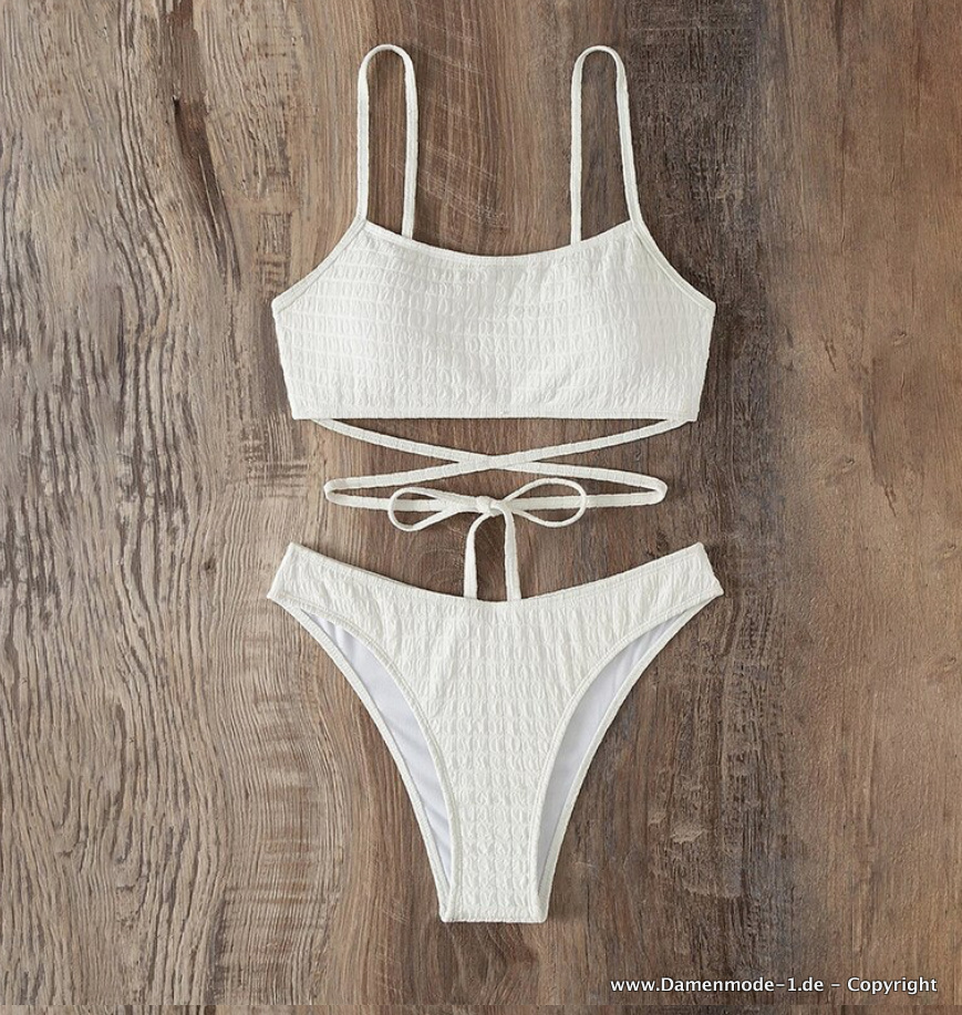 Neuheiten 2026 Tanga Bikini Set Bademode In Wei Damenmode 2026 